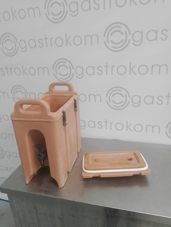Termos na napoje z kranem Royal Catering 10011880 brązowy 18 l
