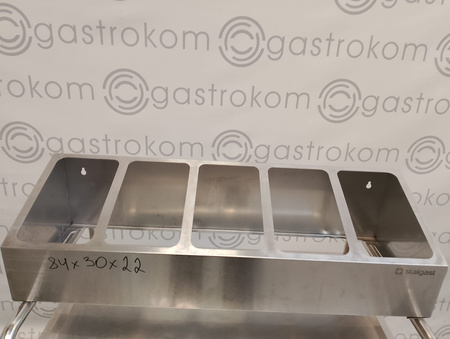 Ekspozytor na 5 pojemników GN 1/4 stal nierdzewna