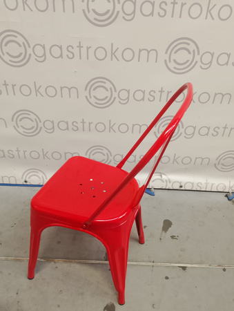 KRZESŁO METALOWE Paris CZERWONE
