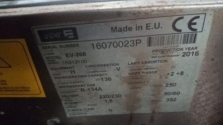 Nadstawka chłodnicza 9xGN 1/4 Asber EV-200