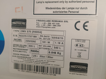 Witryna na napoje CMV 375