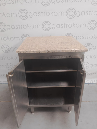 Stół roboczy drzwi skrzydłowe z blatem granitowym 77x57x104