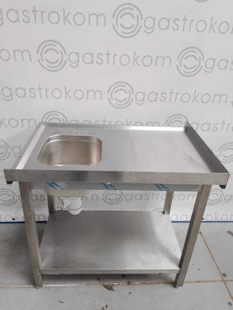 Stół ze zlewem-P i półką 90x60