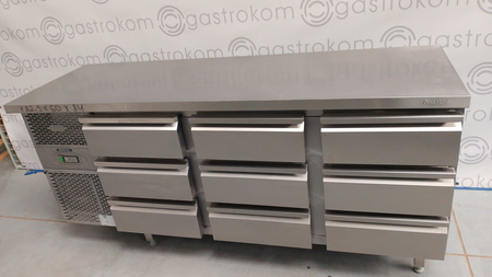 Stół chłodniczy Dora Metal 9 szuflad z agregatem bocznym 182,5x60x85