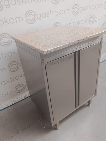 Stół roboczy drzwi skrzydłowe z blatem granitowym 77x57x104