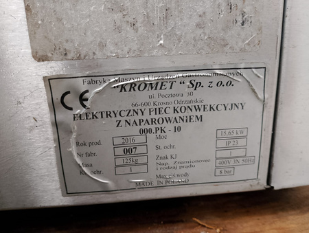 Piec konwekcyjno-parowy 10x GN 1/1 elektryczny KROMET 000.PK-10