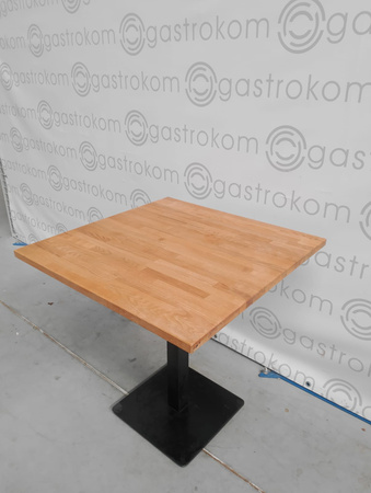 Stół z blatem drewnianym klejonym 75x75x75