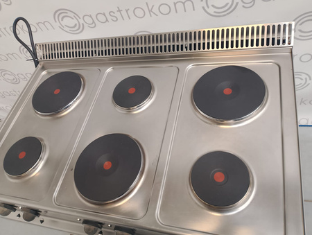Kuchnia elektryczna 6 palnikowa na podstawie MBM E6A77
