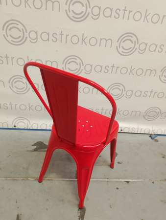 KRZESŁO METALOWE Paris CZERWONE