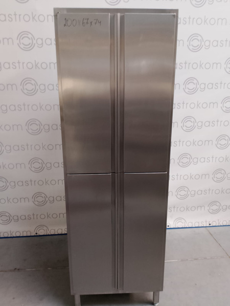 Szafa nierdzewna przelotowa 4 drzwi otwierane h-200