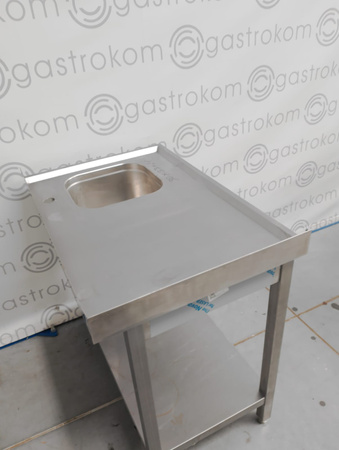 Stół ze zlewem-P i półką 90x60