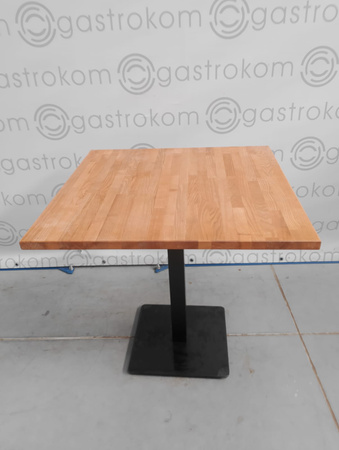 Stół z blatem drewnianym klejonym 75x75x75
