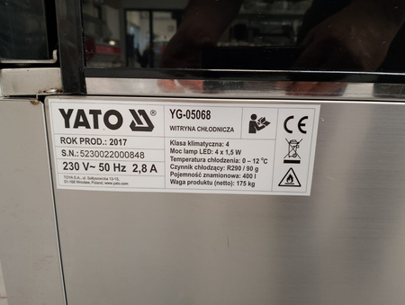 WITRYNA CHŁODNICZA 400 L YATO YG-05068