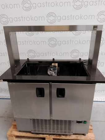 Stół chłodniczy sałatkowy z szybą 113x70 Plastmet