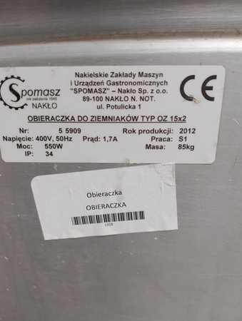 Obieraczka do warzyw OZ15x2