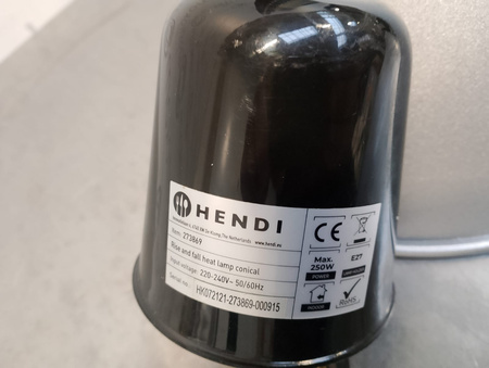 Lampa do podgrzewania potraw - wisząca, stożkowa, średnica Hendi 273869