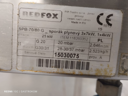 Kuchnia gazowa 4 palnikowa Redfox SPB-70/80 G P/B