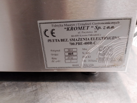 Elektryczna płyta grillowa KROMET 700.PBE‑400R‑C