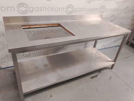 Stół z otworem na płytę grzewczą 182x70x85