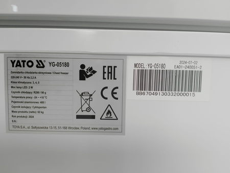 ZAMRAŻARKA CHŁODZIARKA SKRZYNIOWA 488L YG-05180