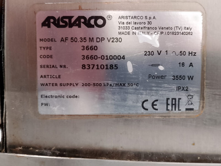 Zmywarka Aristarco AF 50.35 z podst. kosz 50x50, 230V