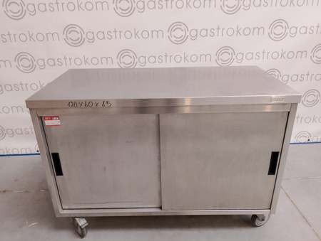 Stół ze stali nierdzewnej 120x60x85 centralny jezdny