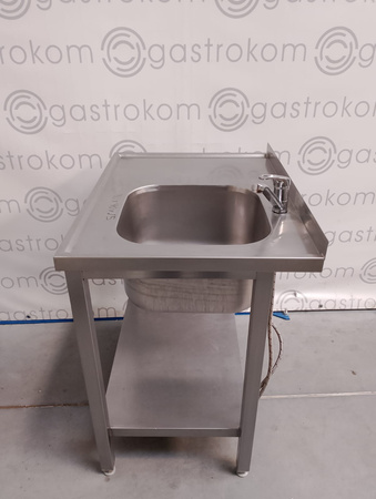 Stół ze zlewem-P i półką 80x60x85