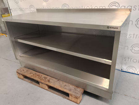 Stół przyścienny zabudowany z 2 półkami 160x70x85