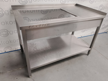 Stół z półką 136x77x85 z otworem na płytę indukcyjną