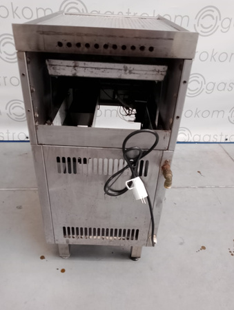 Płyta grillowa gazowa ryflowana Kromet 700.PBG-400R-C