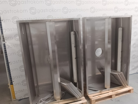 Okap centralny trapezowy z łapaczami 360x120 (2 elementy)