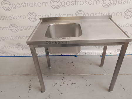 Stół ze zlewem 100x60