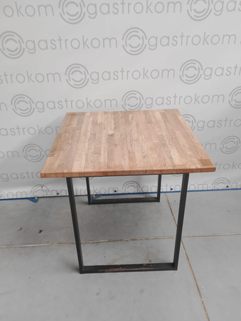 Stół z blatem drewnianym klejonym 80x80x77