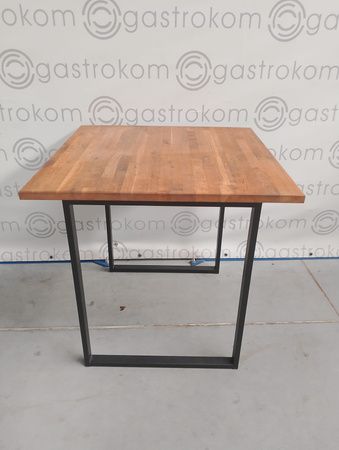 Stół z blatem drewnianym klejonym 80x80x77