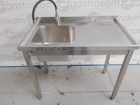 Stół ze zlewem-L 100x60x85