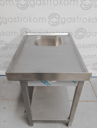 Stół ze zlewem-P i półką 90x60