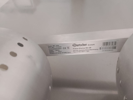 LAMPA GRZEWCZA STOŁOWA PODWÓJNA BARTSCHER WL-550