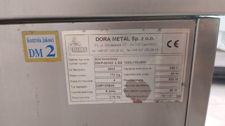 Stół chłodniczo-mroźniczy agregat boczny 2-drzw. DM-P-95002 1325X700