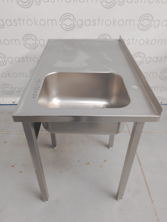 Stół ze zlewem-P i miejscem pod zmywarkę 120x70x85