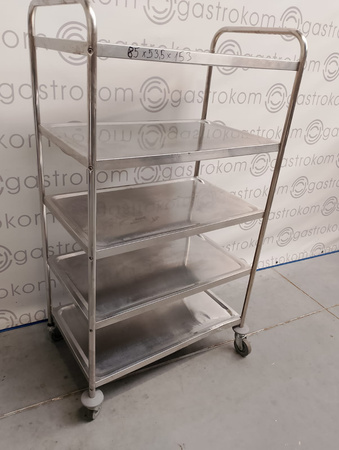 Wózek kelnerski 5-półkowy ze stali nierdzewnej
