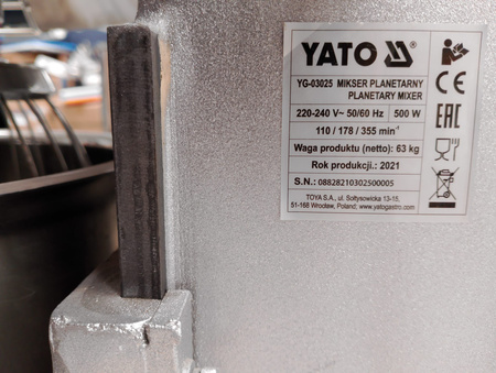 MIKSER PLANETARNY 10L YG-03025