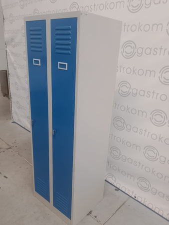 Szafka BHP podwójna (drzwi niebieskie) 60x50x180