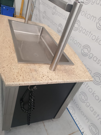 Bar chłodniczy sałatkowy jezdny z wanną chłodnicza 3x GN 1/1