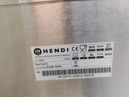 Frytownica jednokomorowa Hendi blue line 6 l 3300 W