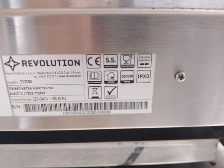 Naleśnikarka okrągła elektryczna śr. 40 cm Revolution 212080