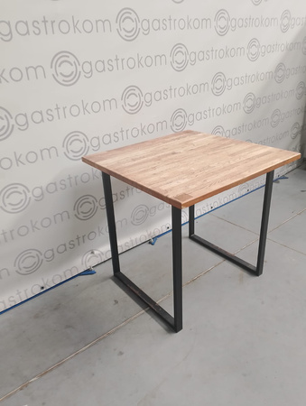 Stół z blatem drewnianym klejonym 80x80x77