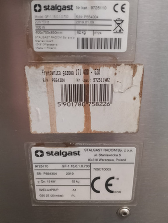 Frytownica gazowa 17L G20 Stalgast 9725110