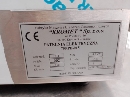 Patelnia Elektryczna KROMET 700.PE-015