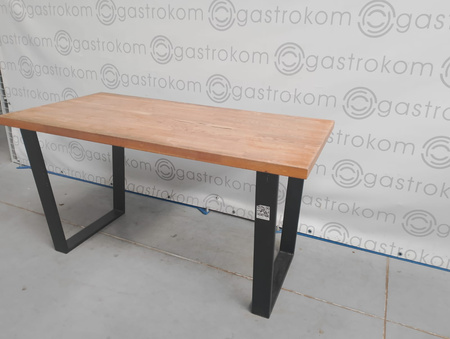 Stół z blatem drewnianym klejonym 140x71x75