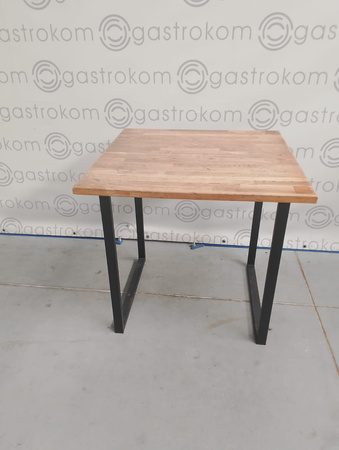 Stół z blatem drewnianym klejonym 80x80x77
